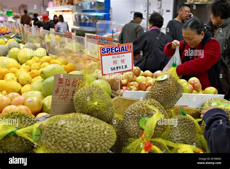 MASSACHUSETTS Boston Chinatown district interior of grocery store Asian