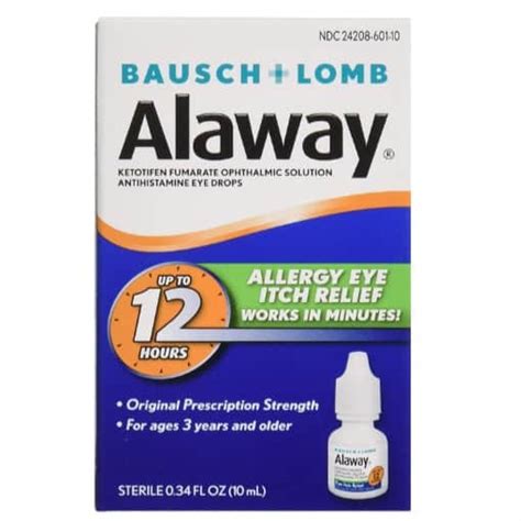 Hinders allergic reactions by limiting the release of chemicals that cause inflammation. Alaway Antihistamine Eye Drops Now $5.61 (Was $12.90 ...