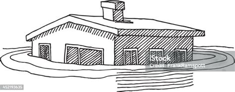House Flood Waters Drawing Stock Vector Art And More Images Of Accidents
