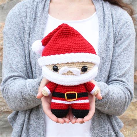 Pattern Cuddle Sized Santa Claus Amigurumi Crocheted St Etsy