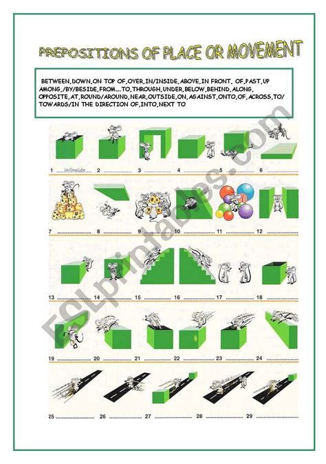 Prepositions Of Place And Movement Worksheet Presente Simple Sexiz Pix