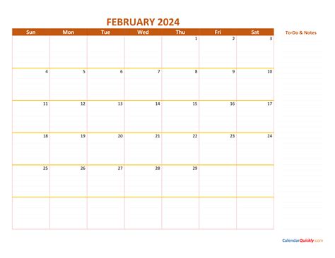 February 2024 Calendar Calendar Quickly