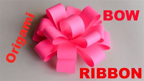 Easy Origami Ribbon How To Make Origami Bowribbon Paper Craft