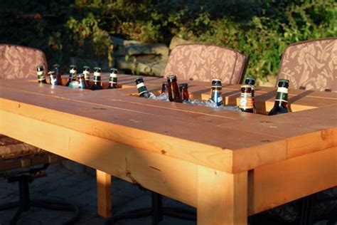 A Diy Table With Built In Drink Coolers Is The Perfect Way