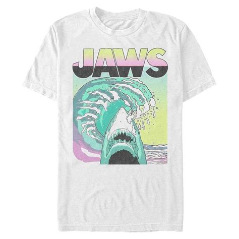 Retro Wave 1980s Jaws Jaws White T Shirt Ign Store