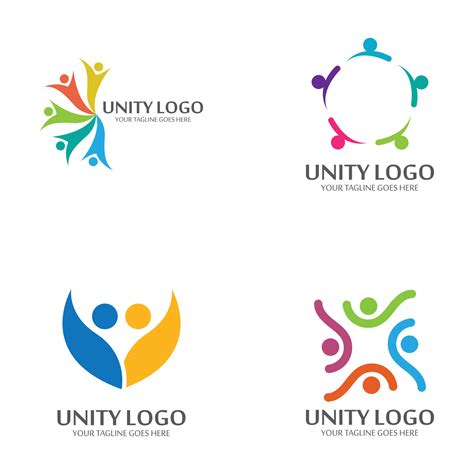 Colorful Unity Concept Logo Icon Vector Template 5489945 Vector Art At