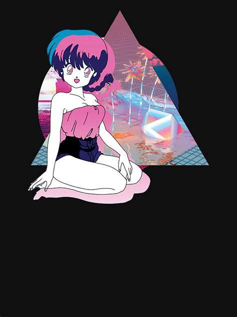 Vaporwave Anime Girl 2 Lightweight Sweatshirt By