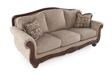 Traditional Rolled Arm 86 Sofa In Cocoa Mathis Brothers Furniture