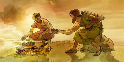 Jacob And Esau Illustrated Bible Story Church Pinterest