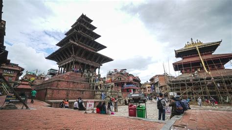 Kathmandu Bhaktapur Time Lapse Nyatapola Stock Footage Video 100