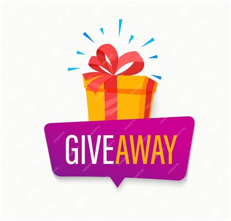 Premium Vector Giveaway Banner Win Poster With Isolated T Box