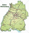 Landkarte Baden Württemberg - Rurradweg Karte
