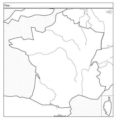 Afficher la carte en pdf. carte vierge de la france et pays frontaliers | Arouisse.com