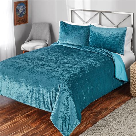 Mainstays Crushed Velvet Comforter Bedding Mini Sets