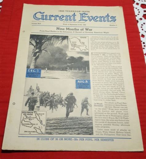 1942 September 21 25 Current Events Vintage Newspapers Volume Xlii 2