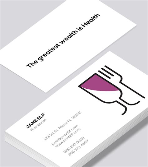 Nutritionist Business Card Modern Design