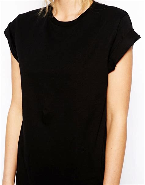 Asos Asos Boyfriend T Shirt With Roll Sleeve 4 Pack Save 20 At Asos