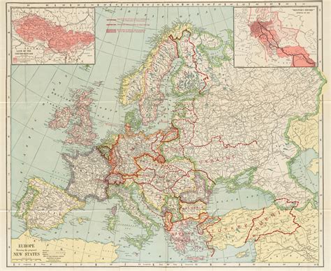 Map Of Europe After Treaty Of Versailles Topographic Map Of Usa With