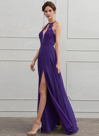 Vestido Morado Largo Para Fiesta En 2020 Vestidos De Gasa Vestidos De Fiesta Vestidos De Lunares