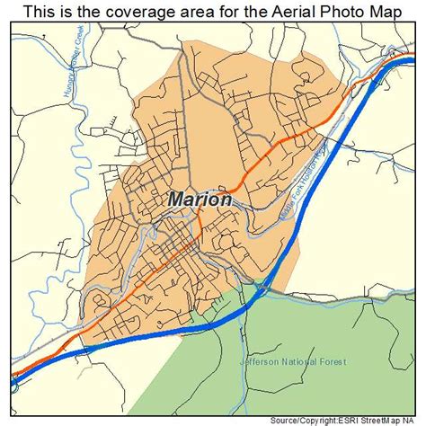 Aerial Photography Map Of Marion Va Virginia