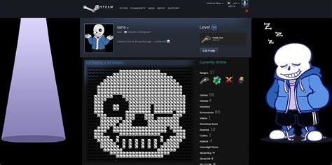 I Made An Over The Top Sans Profile On Steam Undertale
