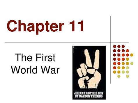 Chapter 11 The First World War Ppt Download