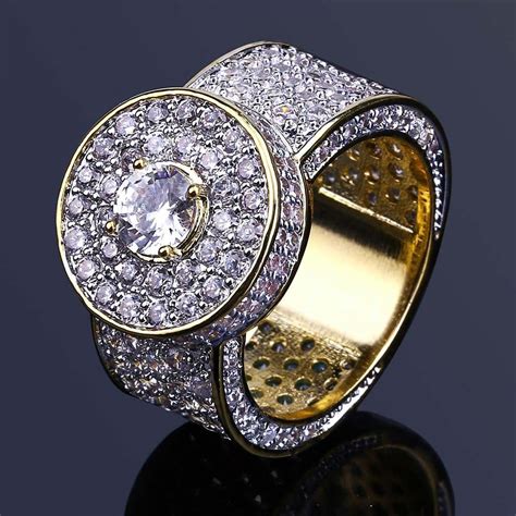 2020 Classic Big Gold Plated Rings Jewelry Luxury Exquisite Mens