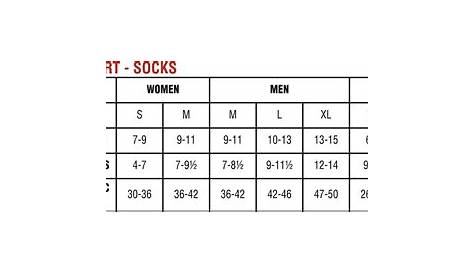 Similiar Sock Men's Size Chart Keywords