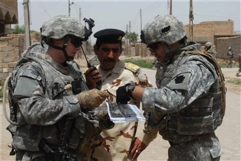 Us Army 1st Lt Fredrick Santucci And An Iraqi Army Officer Plan A