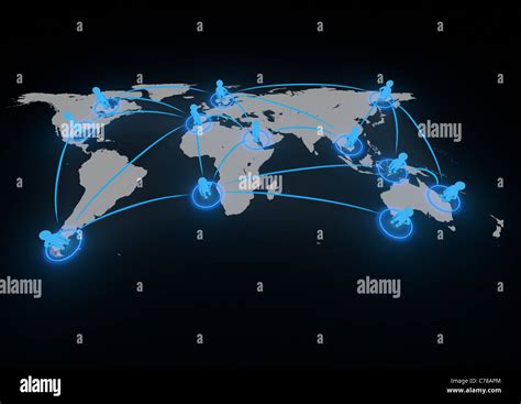 Render Ein Globales Soziales Netzwerk Stockfotografie Alamy