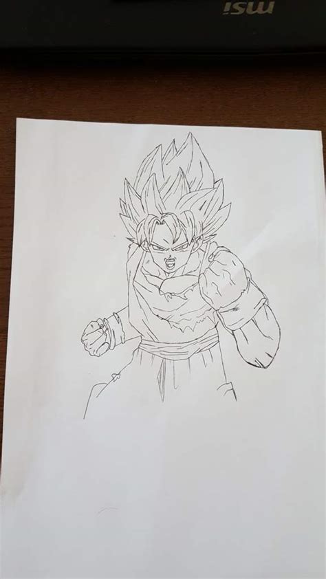 Drawing Super Saiyan Blue Kaioken Goku Dragonballz Amino