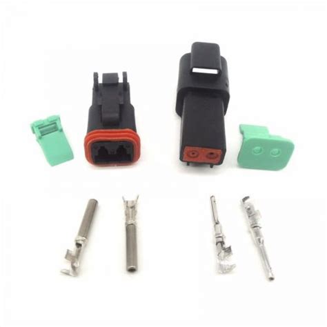 Buy Black 5 Sets Kit Deutsch Dt 2 Pin Waterproof Electrical Wire