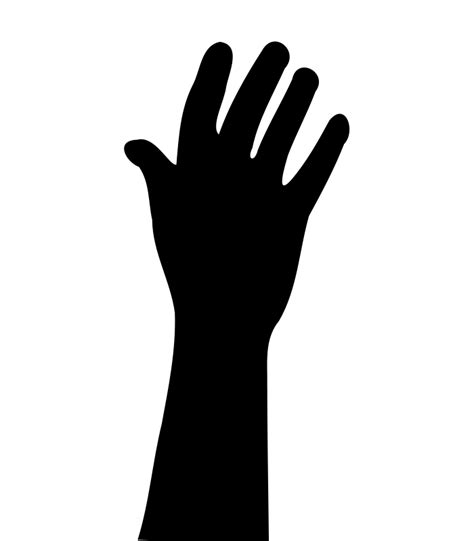 Raised Hand Silhouette Clip Art Library