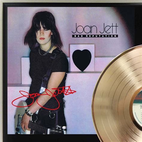 Joan Jett Bad Reputation Gold Lp Record Record Signature Display Gold Record Outlet Album