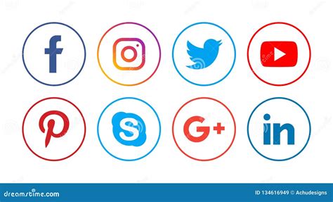 Social Media Icons Editorial Stock Image Illustration Of Findus