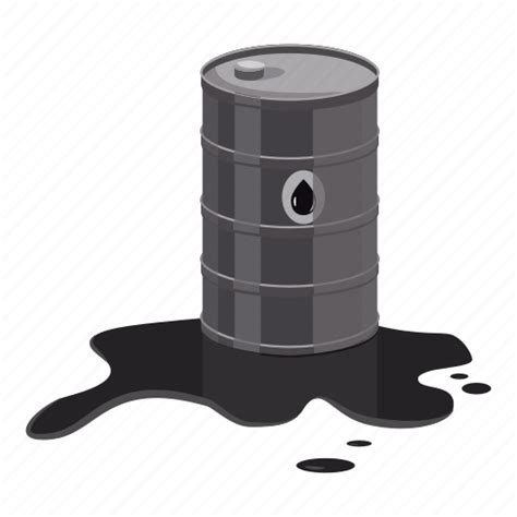 Barrel Cartoon Fuel Gas Metal Oil Pump Icon