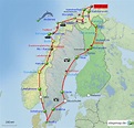 StepMap - Nordkapp-Tour - Landkarte für Norwegen