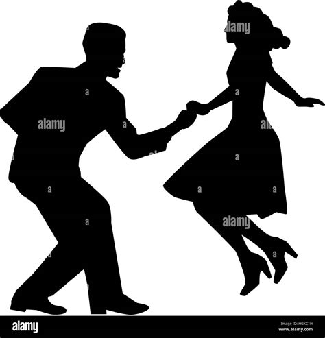 Swing Dance Couple Stock Photo Alamy