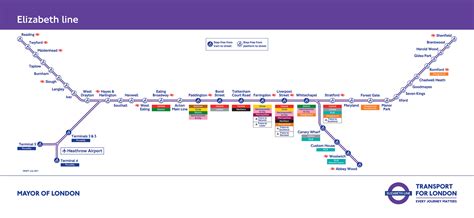 Elizabeth Line Crossrail Train Rail Maps