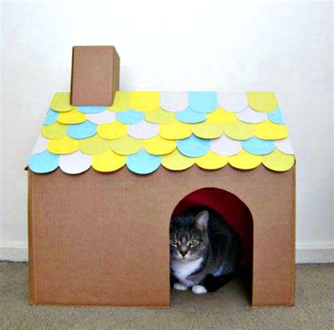 · cats and cardboard just go together. 15 DIY Cardboard House Ideas | Cat house diy, Cat diy