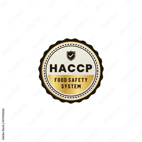 Haccp Food Safety Label Or Haccp Food Safety Logo Vector Isolated On