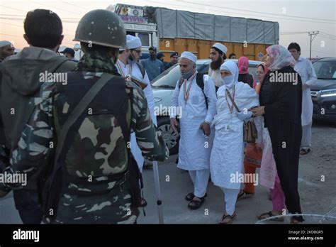 Kashmiri Muslim Hajj Pilgrims Arrive At Hajj House Before Leaving For
