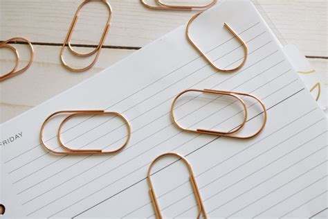 Rose Gold Extra Wide Jumbo Planner Paper Clips Large Etsy