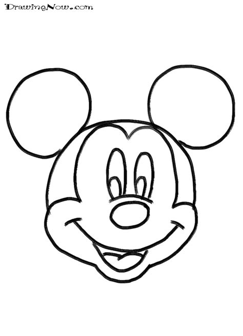 Small Mickey Mouse Face Coloring Page Coloring Home