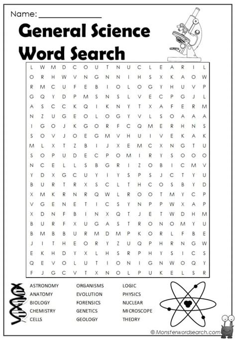 Printable Science Word Search Word Search Printable Free For Kids And
