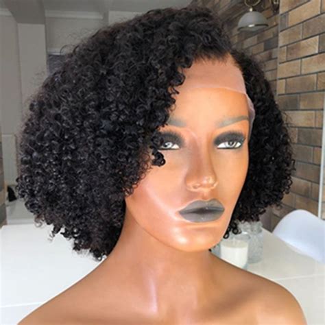 afro kinky curly wig 13x6 lace front human hair wig high ratio etsy