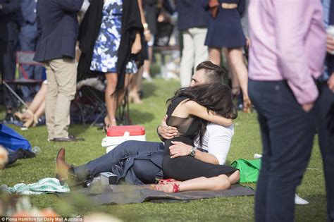 Melbourne Cup 2015 Revellers Get Into The Spirit For Australias Biggest Racing Day Daily Mail