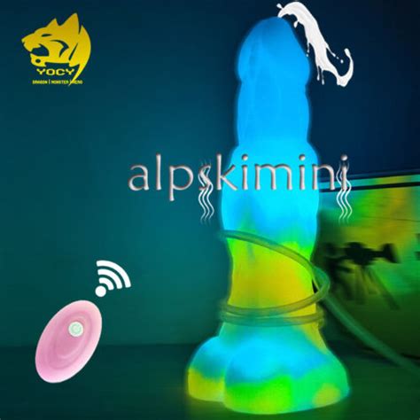 Big Luminous Anal Plug Remote Control Vibrators Squirting Dildo For Women Orgasm Ebay