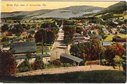 Papergreat: Vintage postcard: "Birds Eye view of Knoxville, Pa."