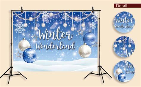 Funnytree 7x5ft Winter Wonderland Theme Backdrop For Blue